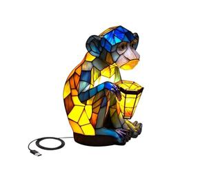 Junterone Lampe de Table Animal, Lampe de Chevet Singe avec Ports USB, Lampe de Chevet pour Salon Chambre