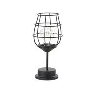 Junterone Lampe de Table LED Lampe de Lecture Veilleuse Chambre Lampe de Chevet Éclairage de Bureau Salon Rétro Fer Décoration de,A