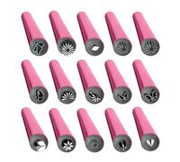 Junterone Lot de 15 Tampons pour Nail Art, Tampons à Ongles en Forme de Fleur, Kit de Tampons pour Nail Art, Outil de Nail Art avec Différents Motifs