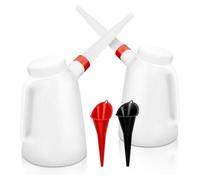 Junterone Lot de 2 Distributeurs D' pour Voiture, 5 litres, avec Couvercle et Bec Flexible pour Changement D' de Voiture