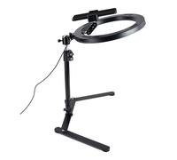 Junterone Lumière Annulaire LED pour Selfie avec Support de Téléphone et Télécommande, Lampe de Remplissage Circulaire pour Vidéo, Éclairage de Photographie de Cuisson avec Trépied.