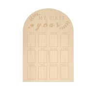 Junterone Ma Année D'Affichage Photo Planche de Bois Cadre Photo de Année de Tableau Jalon 12 Mois Cadre Photo Installation Facile