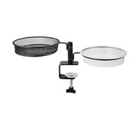 Junterone Mangeoire à Oiseaux - Bain et Mangeoire à Oiseaux 2 en 1 avec Support de Balcon pour Jardin Extérieur, Pelouse, Balcon et Terrasse