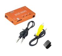 Junterone Mini Enregistreur Audio Vidéo DVR DVR NTSC/PAL Batterie Intégrée 3,7 V 400 Mah pour Moniteur de Lunettes VR Multicopters FPV RC Orange