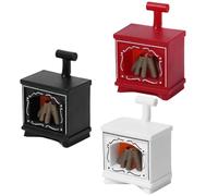 Junterone Modèle de Cheminée Lumineuse à LED Cadeau de Vacances d'hiver Mini Cheminée Éclairée Ornement de Paysage Miniature