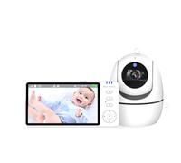 Junterone Moniteur Vidéo pour de 5 Pouces, Audio Bidirectionnel D'Intérieur, Surveillance Mère et Enfants, Mini Caméra de Sécurité Domestique PTZ 2.4G