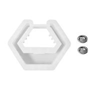 Junterone Moule en Silicone pour Brûleur D'Encens et Support de Bougie en Forme D'Hexagone, pour Le Coulage de Plâtre et Le Stockage D'Aromathérapie, B