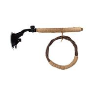 Junterone Oiseau Jouet Balançoire Ensemble Suspendu Naturel Cage Accessoires Oiseau Jouet avec Ventouse Oiseau Debout Jouet