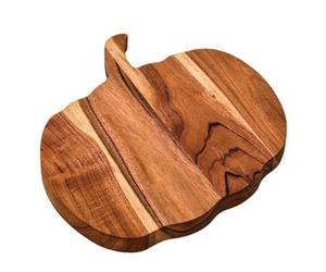 Junterone Planche à Découper en Forme de Citrouille Planche à Découper en Forme de Citrouille d'halloween avec Poignée Planche à Découper en Bois pour Cuisine