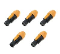 Junterone Prise D'Affichage LED Étanche, Équipement D'Éclairage de Scène, Fiches de Connecteur D'Alimentation D'Éclairage Pratiques Multifonctions, Jaune A