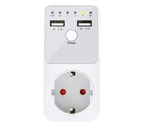 Junterone Prise de Minuterie de Compte à Rebours Programmable Intelligente Prise éLectrique 6HR pour Commutateur D'Interface USB Prise UE