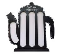 Junterone Rangement de Sac à Café Support de Sac à Café Grande Capacité Boîte de Rangement pour Crème à Café Sac à Café en Bois Ornements en Bois B