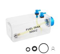 Junterone Réservoir de Carburant Essence Bouteille en Plastique Transparent 500CC CNC pour Avion RC Gaz et Nitro