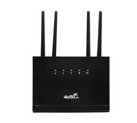 Junterone Routeur sans WR710 Modem Routeur 300 Mbps 4G LTE 4 Antennes Externes RJ45 WAN LAN avec Emplacement pour Carte SIM - Prise UE