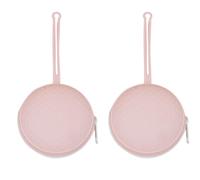 Junterone Sac de Rangement Portable Anti-Poussière pour, Sac de Rangement en Silicone avec Cordon, Sac de Rangement pour, Rose