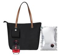 Junterone Sac Fourre-Tout pour Vin, Glacière de Plage pour Cadeau de Voyage, Sac à Main Isotherme Étanche avec Compartiments à Bec Caché