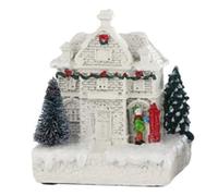 Junterone Scène de Noël Village Ville Hiver Neige Village LED Lumière Décoration Cadeau Vacances de Bureau Décoration B