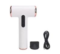 Junterone Sèche-Cheveux Sans 3 Vitesses 3 Températures Rechargeable par USB Portable Sèche-Cheveux avec Écran Digital pour Dortoir Camping