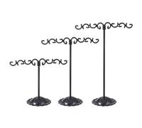 Junterone Support de Boucles d'oreilles Présentoirs de Boucles d'oreilles Organisateur de Rangement Support en Métal pour Photographie Collier 3 Pièces B