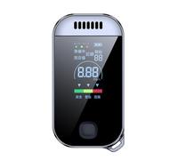 Junterone Testeur D'Alcool Numérique, Éthylotest Professionnel avec Écran LCD, Testeur D'Alcool Électronique en Plastique Rechargeable par USB, Porte-Clés