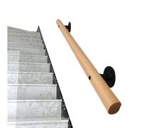 Junvstor Main Courante Murale 30-450 cm, Rampe d'escalier Moderne en Bois pour escaliers intérieurs avec Support Mural, Rampe d'escalier de Couloir, Rampe de terrasse, Rampe d'escalier(Size:300cm)