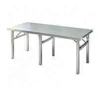 Junvstor Table en Acier Inoxydable Pliable en Deux, Table de Travail de préparation des Aliments en métal NSF, établi pour Cuisine, Restaurant, hôtel, Garage, entrepôt, Portable(160x40x55cm)