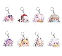 junweideyi Azur Lane Lot de 8 porte-clés en acrylique Motif dessin animé japonais, style 1, taille unique