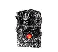 junweideyi Briquet dragon chinois 2024 Année du dragon, remplaçable pour Zippo (étui uniquement), taille de l'insert compatible 3,6 cm x 1,2 cm x 5 cm (argent antique)