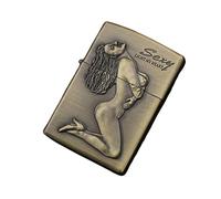 junweideyi Coque briquet en métal de style vintage, motif en relief bronze, compatible avec inserts Zipo (coque uniquement), taille de l'insert compatible 3,6 cm x 1,2 cm x 5 cm (style 8)