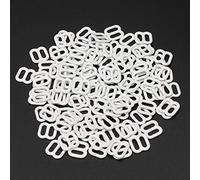 JunYe Boucles d'ajusteur, 100pcs glissière réglable de Soutien-Gorge de Couture de Lingerie en métal Anneaux Boucles Bricolage 6mm-15mm - Blanc - 12mm