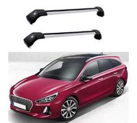 JUNYEW (1 Paire) Barres Transversales De Aluminium pour Hyundai i30 (SW) Estate 2018-2020 Barres de Toit Transversales,Q