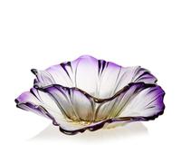 JUNYFFF Corbeille À Fruits en Bol Décoratif, Diamètre 30/20Cm, Verre en Cristal Coupe De Fruits Ménage Maison Créative Table Basse Pot De Bonbons Salon Moderne Maison Créative, 2Pcs,Violet