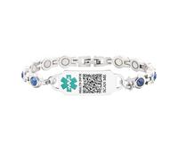 JunyiDIY Bracelet d'identification d'urgence personnalisé pour les soins personnels de la mère des personnes âgées Bracelet YA5705