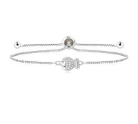 JunyiDIY Bracelet Poisson Porte-Bonheur - Bracelet à Chaîne Fine en Couleur Argent avec Fermoir Ajustable à Bolo pour Femme, Saint-Valentin, Cadeau d'Anniversaire SJA4598
