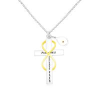 JunyiDIY Collier avec croix chrétienne infini pour homme, pendentif inspirant Psaume 46: 5, graines de moutarde, bijoux de foi pour hommes croyants, réflexion personnelle YA5151