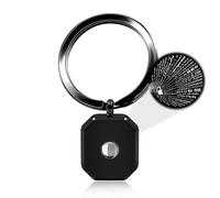 JunyiDIY Porte-clés Noir pour Homme - Cadeau élégant Je t'aime en 100 langues unisexe pour femmes, anniversaires, Noël ou surprises quotidiennes