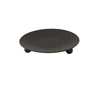 JUNYY Bougeoir Décoratif Vintage Base De Plateau en Fer Forgé Petit Bougeoir Moderne pour Bougies De Cire Cônes D'Encens Ornements De Fête De Mariage (Noir)