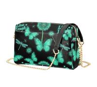 JUNZAN Mini sac à main à bandoulière résistant à l'eau avec poches zippées | Sac à bandoulière robuste cousu en cuir PU pour w nd décontracté Live Laugh Love