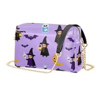 JUNZAN Mini sac à main à bandoulière résistant à l'eau avec poches zippées | Sac à main robuste cousu pour femme - Sac à main en ville pour shopping - Whimsigoth Halloween