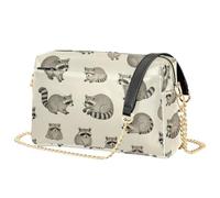 JUNZAN Sac à bandoulière imperméable en cuir PU pour femme portable pour la | Sac à main robuste cousu pour femme avec motif chat tigré gris