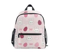 JUNZAN Sac à dos pour tout-petit, lapins de Pâques avec nœuds papillon pour garçons et filles, sac à dos préscolaire, petit sac à livres pour enfants âgés de 3 à 8 ans