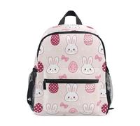 JUNZAN Sac à dos pour tout-petits - Lapins de Pâques - Pour garçons et filles - Sac à dos préscolaire - Petit sac à dos pour enfants - Rose - 3 à 8 ans