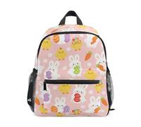 JUNZAN Sac à dos pour tout-petits - Lapins et poussins - Pour garçons et filles - Sac à dos préscolaire - Petit sac à dos pour enfants âgés de 3 à 8 ans
