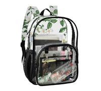 JUNZAN Sac à dos transparent pour filles et femmes Motif fleurs de Tunisie 40 cm
