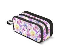JUNZAN Trousse à crayons avec fleurs sauvages, orchidées, esthétiques, pour femmes, hommes, école, bureau, université, fournitures de papeterie