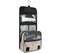 junzan Trousse de toilette à suspendre pour homme et femme - Style rétro - Pour journal - Avec crochet - Organiseur de maquillage familial, Journal rétro, 18.5"(Unfold) x 9" W x 4" H, Coloré