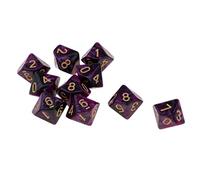 JunZheHub 10 Pièces Dés à 10 Faces Ensemble de Dés pour Jeux Table de Jeu Pièces Classiques Plastique Pratique Adapté pour Familles Soutien Éducatif