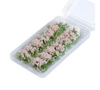 JunZheHub 14 Pièces de Gazon Artificiel Décoratif avec Touffes En Y pour Jardin Miniature et Modélisme Ferroviaire, Utilisées dans La Réalisation de Maquettes, Rose