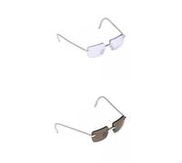 JunZheHub 2 Lunettes de Soleil En Alliage pour Figurine Articulée Homme BJD (échelle 1:6), 3 X 2,7 Cm.