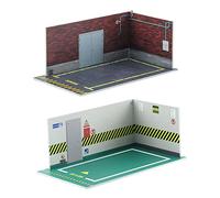JunZheHub 2 Pièces 1:32 Parking Modèle de Voiture Moulé sous Pression Fond de Garage, Modèle B